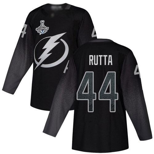 Adidas Tampa Bay Lightning Men #44 Jan Rutta Black Alternate Authentic 2020 Stanley Cup Champions Stitched NHL Jersey